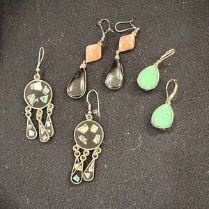 Elegant Gold and Black Dangle Earrings